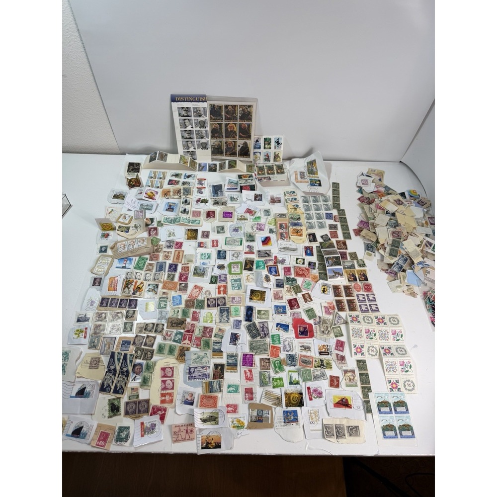 1000+ Stamp Collection (US & Worldwide), Unsorted Lot, Mint/Used